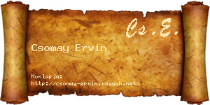 Csomay Ervin névjegykártya
